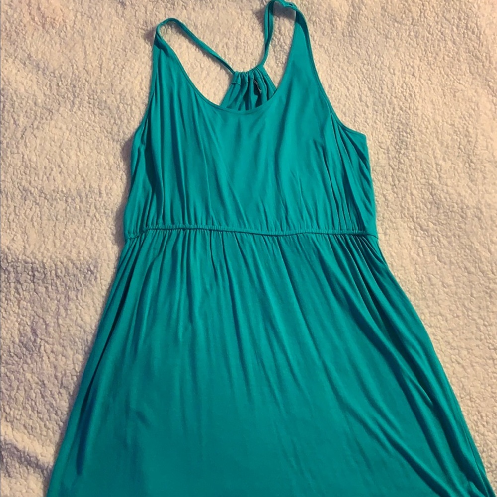 Turquoise knee-ish length dress. Worn twice only!!